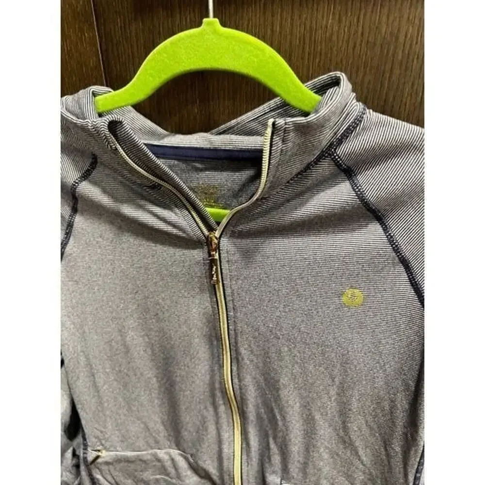 Lilly Pulitzer Kapri Striped Zip Up Luxletic‎ Jacket size XL